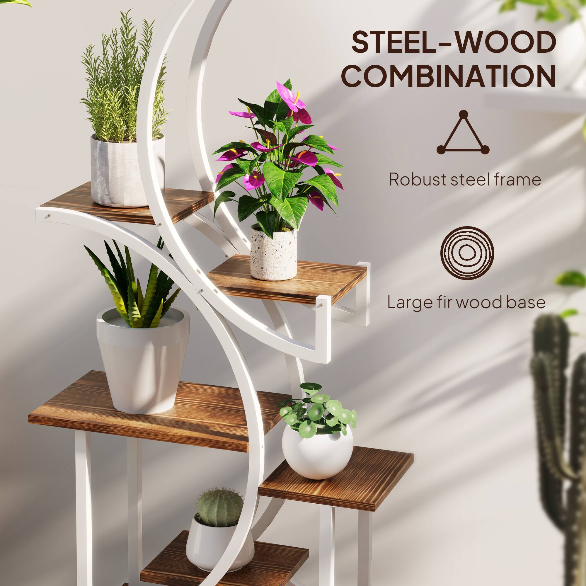STEEL-WOOD COMBINATION

- Robust steel frame
- Large fir wood base