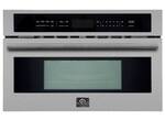 Forno Appliances - Oliena Espresso 1.6 cu. ft. Compact Convection Oven and 1000W Microwave Combo - Silver