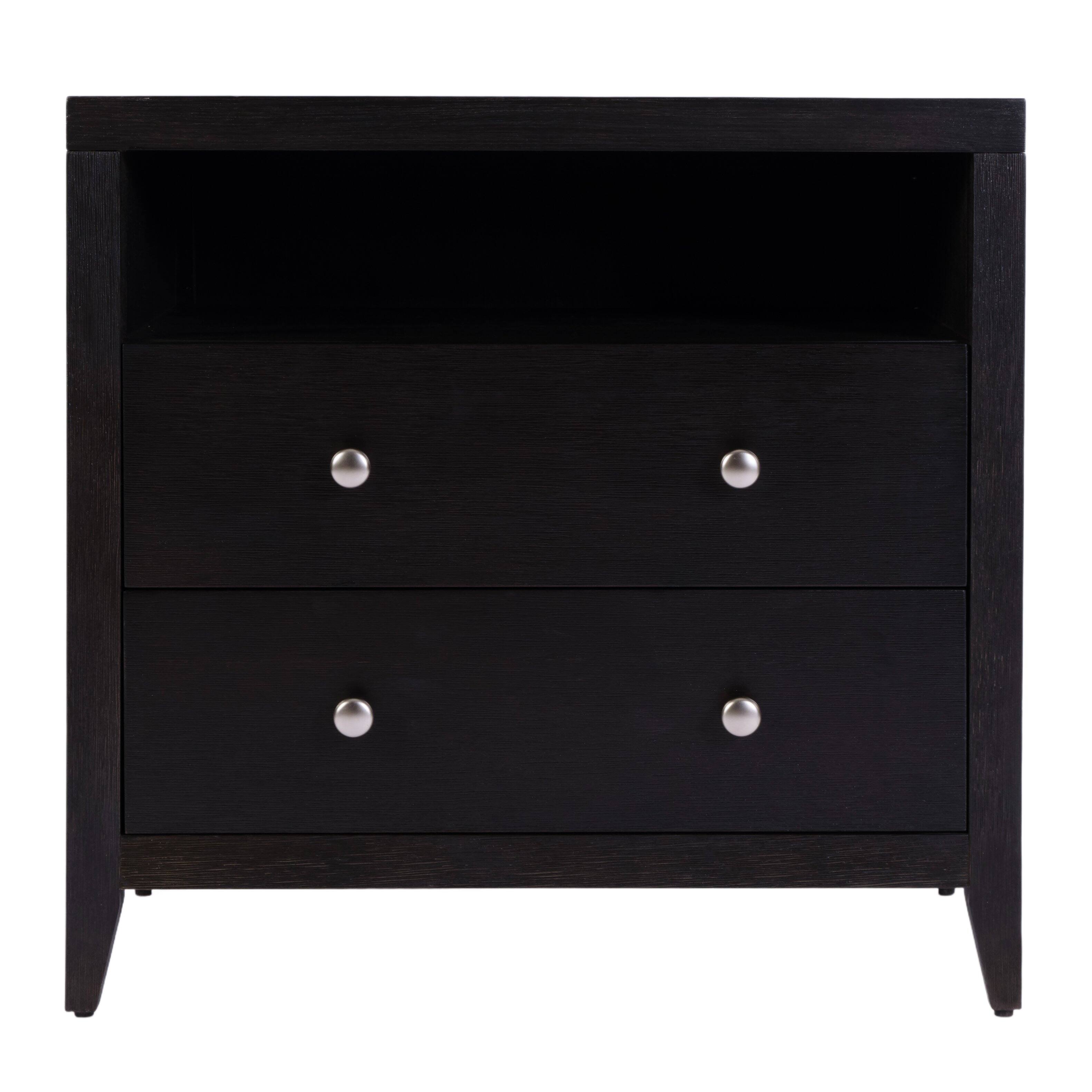 Alt View 2. Butler Specialty - Dana 28 in. W Rectangular Wood 2 Drawer Nightstand with Top Shelf - Coffee.