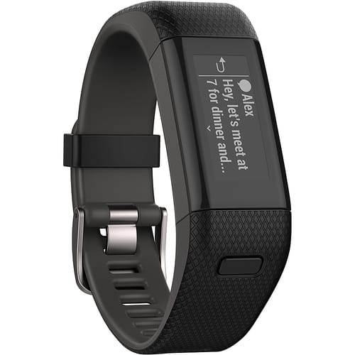 Garmin - vivosmart HR+ Activity Tracker + Heart Rate ( X-large ) - Black - Larger Front