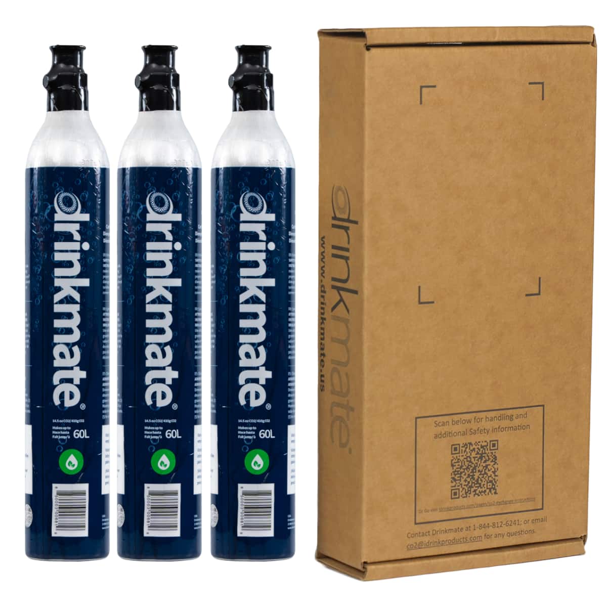 Drinkmate - CO2 Refill Carbonator Cylinders 60L (14.5 oz) - 3 Pack - Gray price history on PriceWatchPro