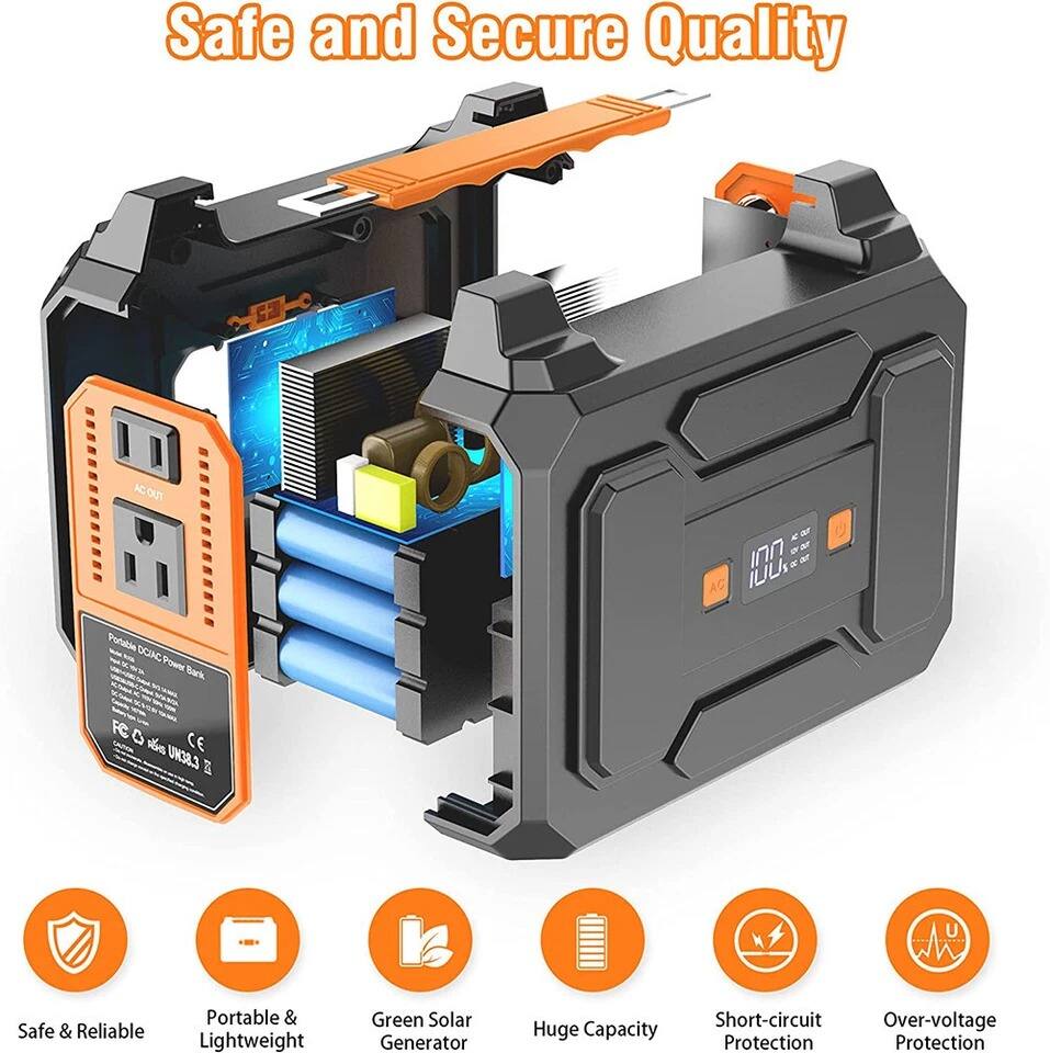 Safe and Secure Quality

- Safe & Reliable
- Portable & Lightweight
- Green Solar Generator
- Huge Capacity
- Short-circuit Protection
- Over-voltage Protection