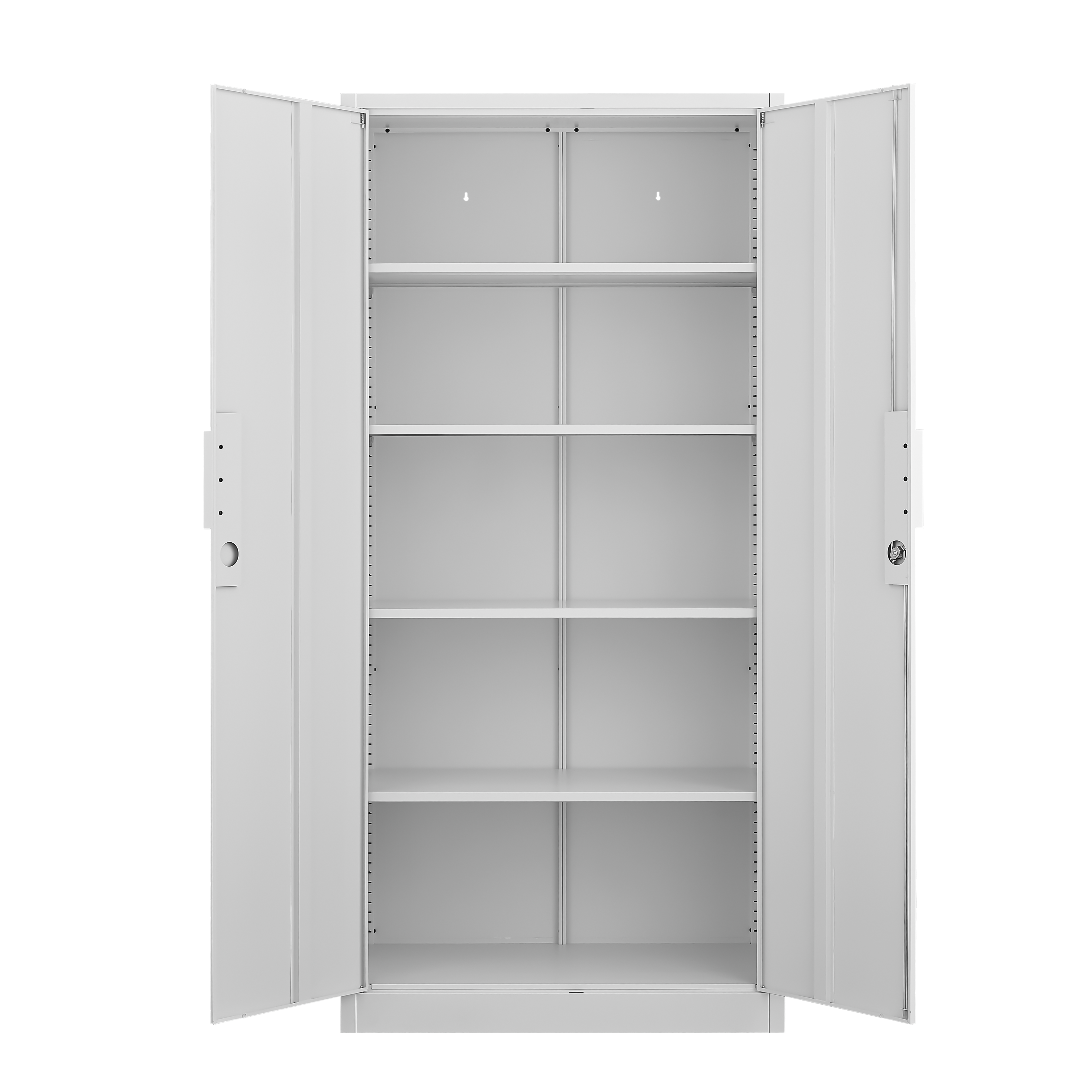 Left. GOODSILO - Large 2-Door File Storage Cabinet with Lock and Adjustable Shelves for Office Organization and Document Management - White.