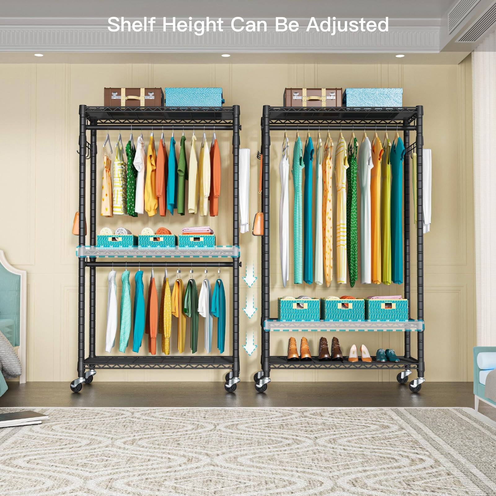 Shelf Height Can Be Adjusted