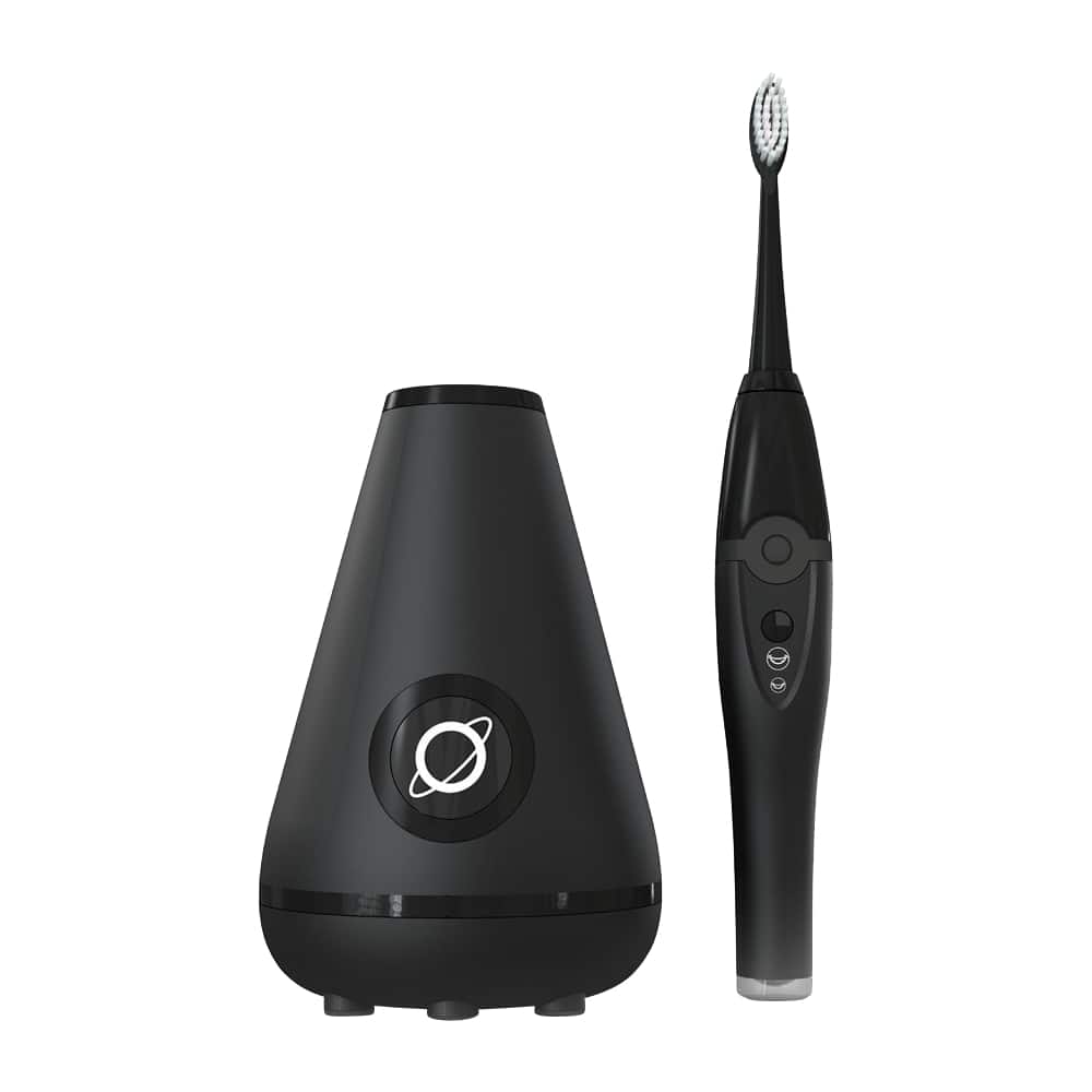 TAO Clean - Aura Clean System - Sonic Toothbrush & Cleaning Station - Deep Space Black - Angle