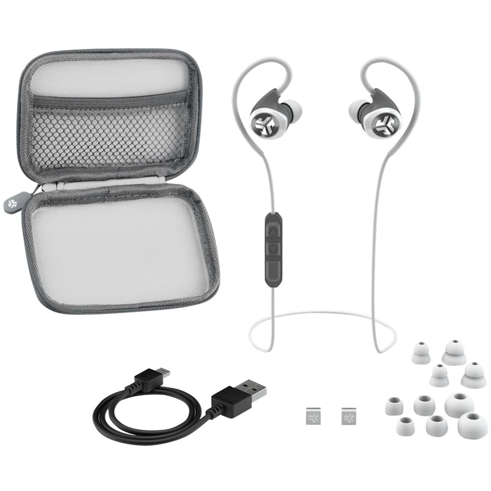 Front. JLab - Wireless In-Ear Headphones - Cloud white.