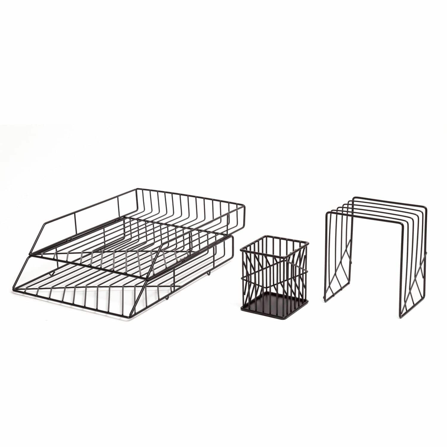 U Brands - Vena Desktop Organization Kit Metal - Black