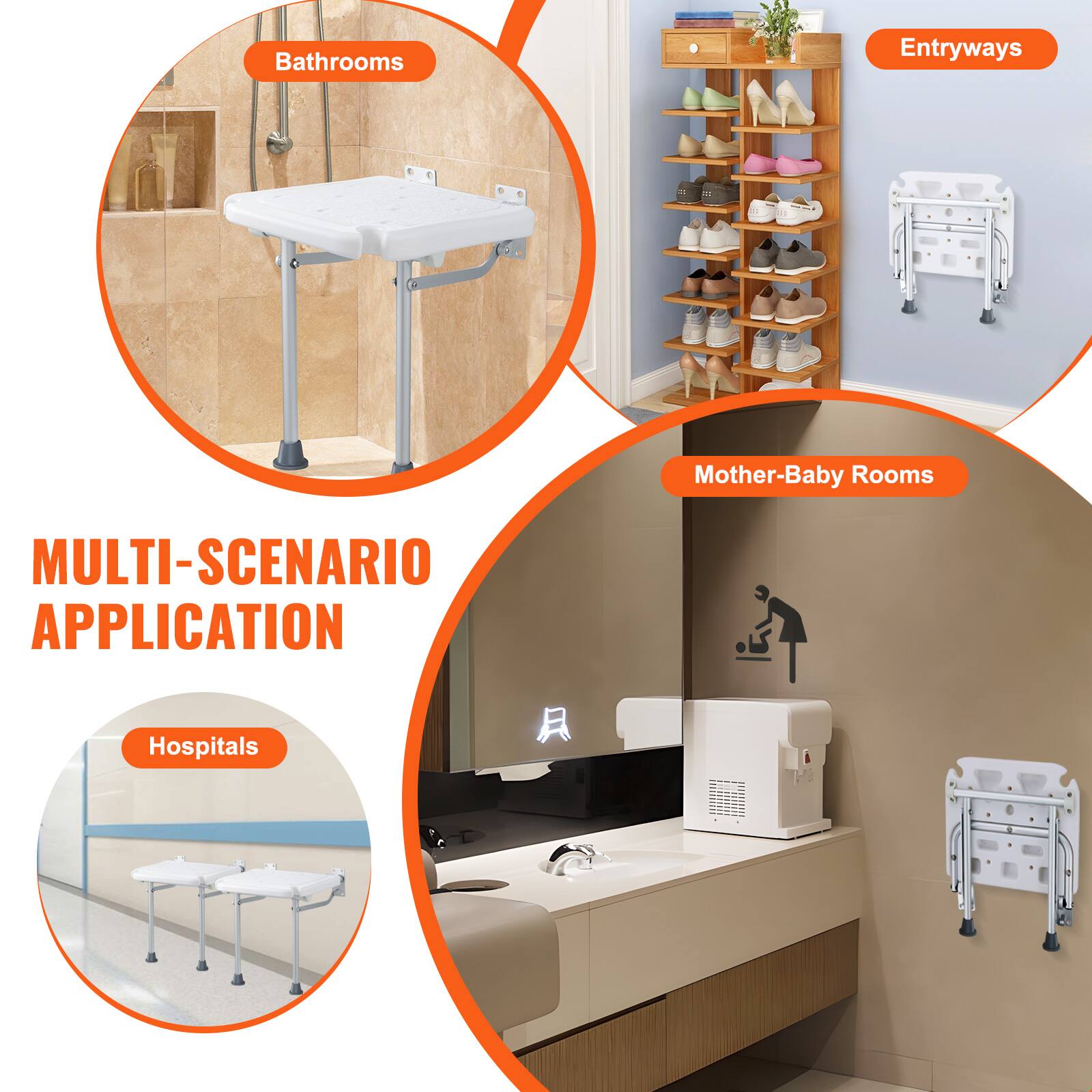 Bathrooms Entryways Mother-Baby Rooms MULTI-SCENARIO APPLICATION Hospitals