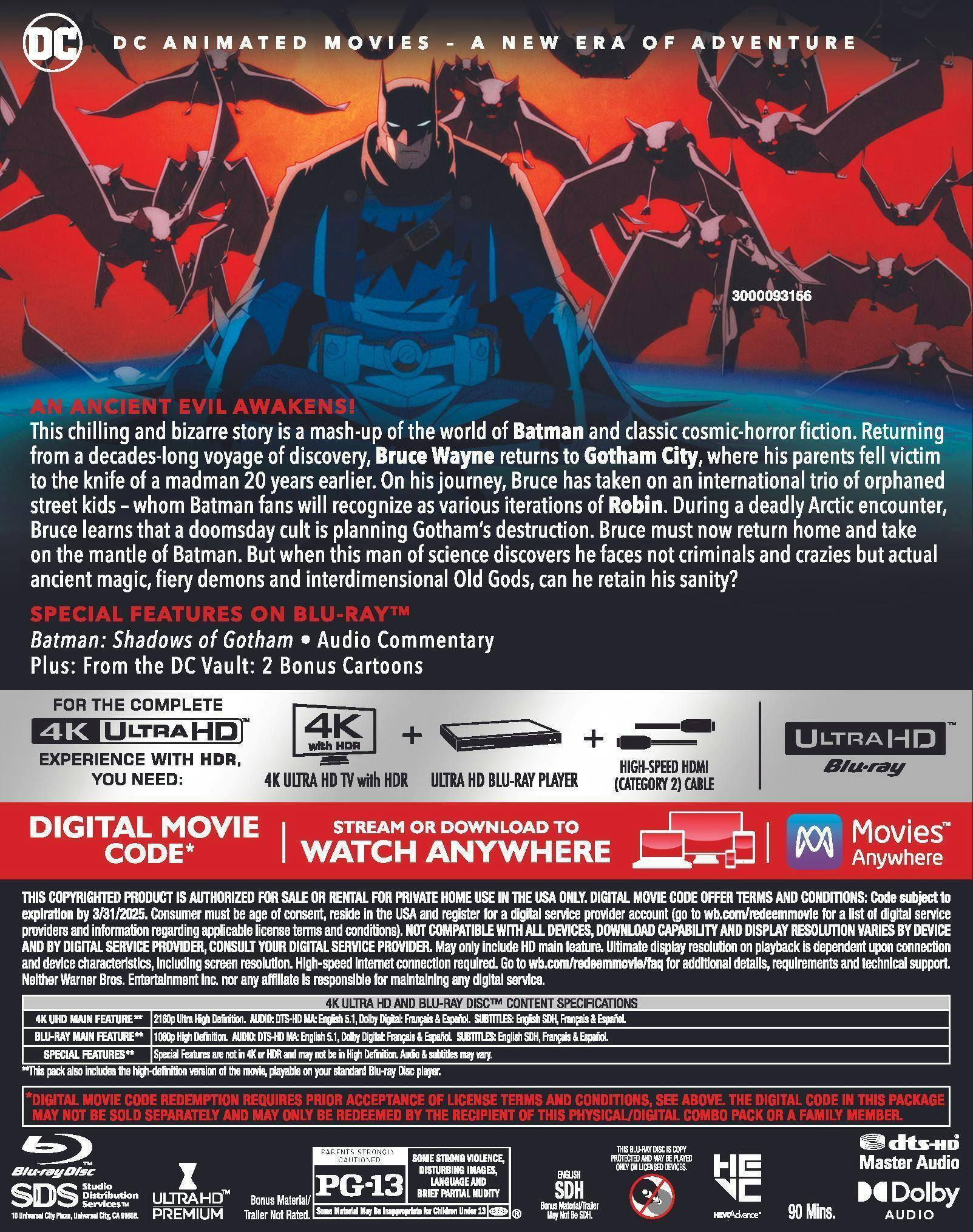 Angle. Batman: The Doom That Came to Gotham   - 4K Blu-Ray.