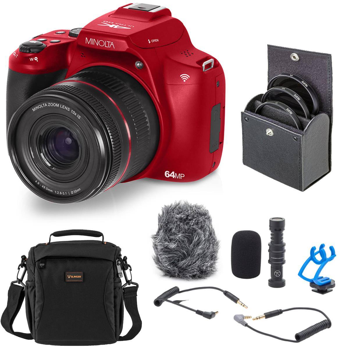 O.T  
M  
TRA 4K wt MINOLTA  
OPEN  
MINOLTA ZOOM LENS 10x IS  
20172 PRO UPTC PRO SPIC  
4.9 49.0mm 1.2.8-3.1 | 055mm  
64MP  
SLINGER