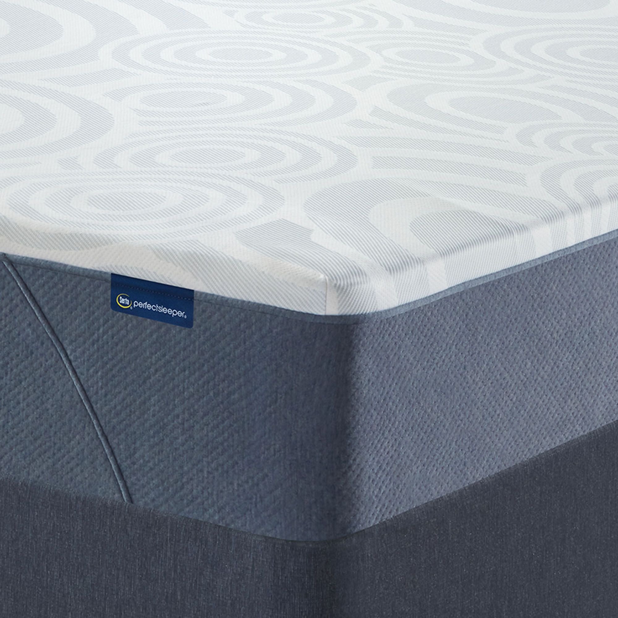 Angle View: Serta - Perfect Sleeper Nestled Night 10” Medium Firm Gel Memory Foam Mattress-in-a-box - Grey