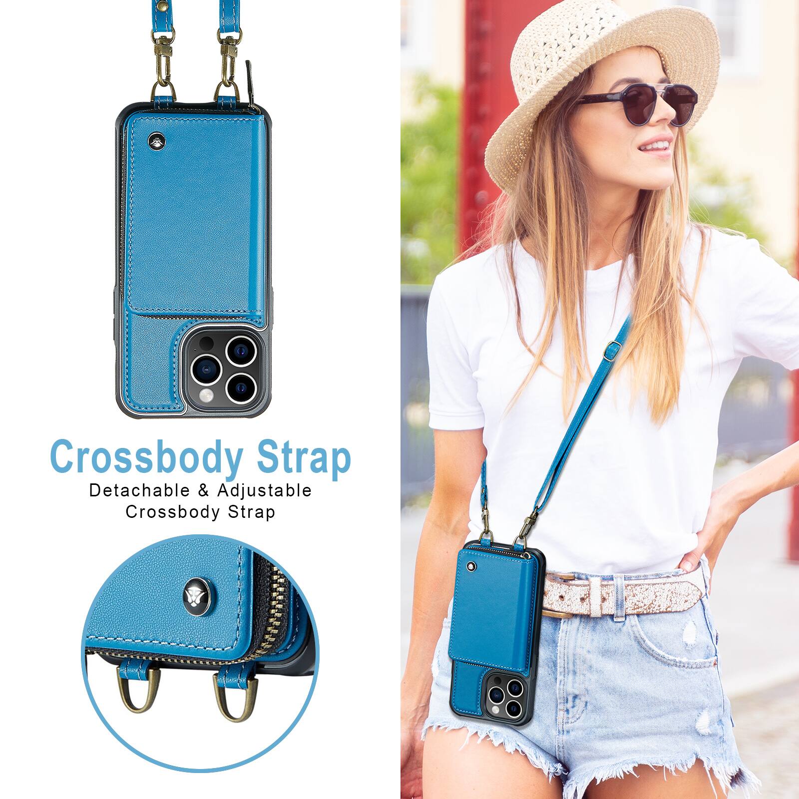 Crossbody Strap  
Detachable & Adjustable Crossbody Strap