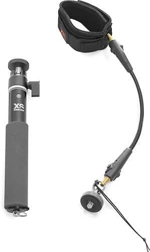 XSORIES - XS Combo U-Shot 19" Extendable Camera Pole and Wrist Cord Cam - Dark Gray - Angle