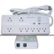 Front Standard. CableWholesale - Cable Wholesale 8 Outlet Surge Protector (Professional) with Fax Modem, Max 2160 Joules 6 ft Cable.