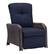 Front. Hanover - Strathmere Outdoor Luxury Recliner - Navy Blue, Brown.