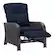 Alt View 11. Hanover - Strathmere Outdoor Luxury Recliner - Navy Blue, Brown.