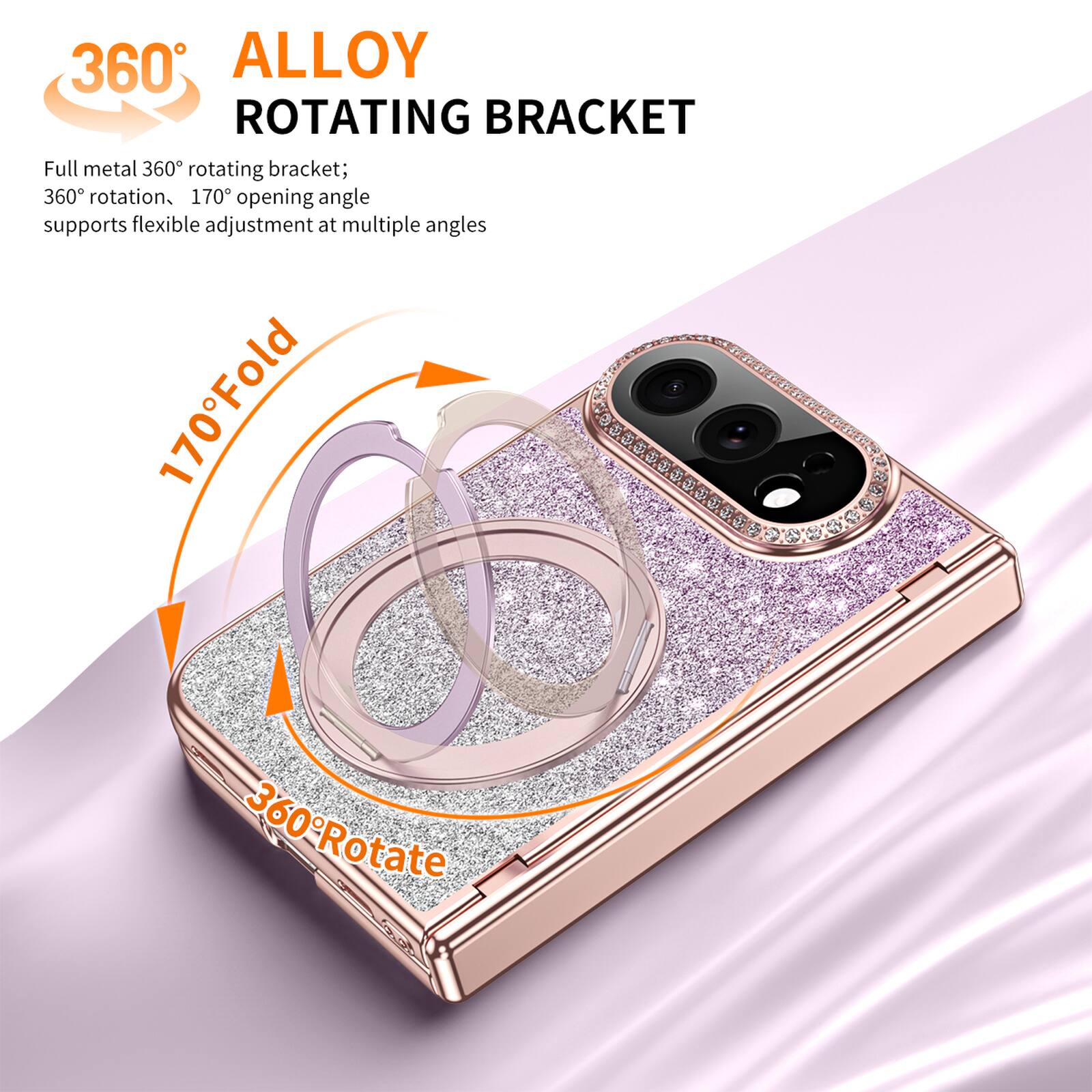 360 ALLOY ROTATING BRACKET

Full metal 360° rotating bracket; 360° rotation, 170° opening angle supports flexible adjustment at multiple angles

170° Fold

360° Rotate