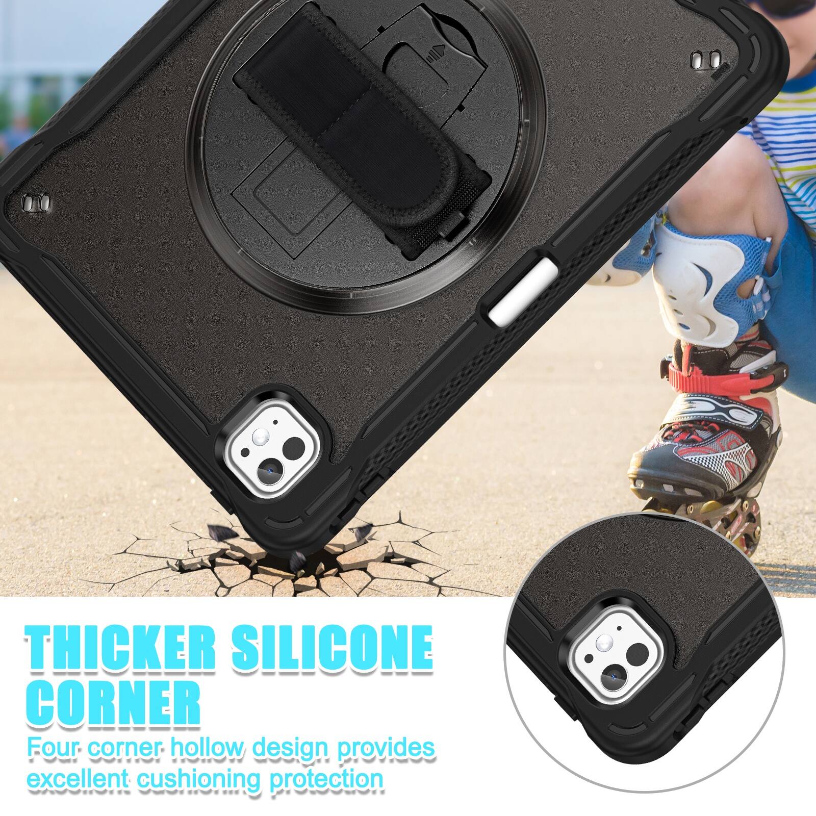 THICKER SILICONE CORNER  
Four corner hollow design provides excellent cushioning protection