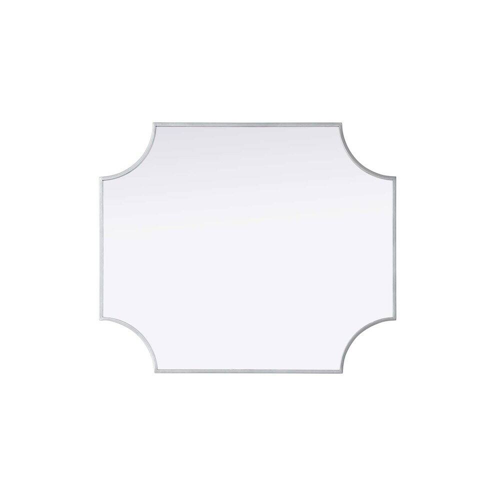 Alt View 2. Elegant Kitchen and Bath - Notched Metal Mirror 27x32 inch in Silver - Silver.