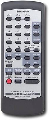 Remote Standard. Sharp - 200-Watt 3-CD Changer Shelf System.