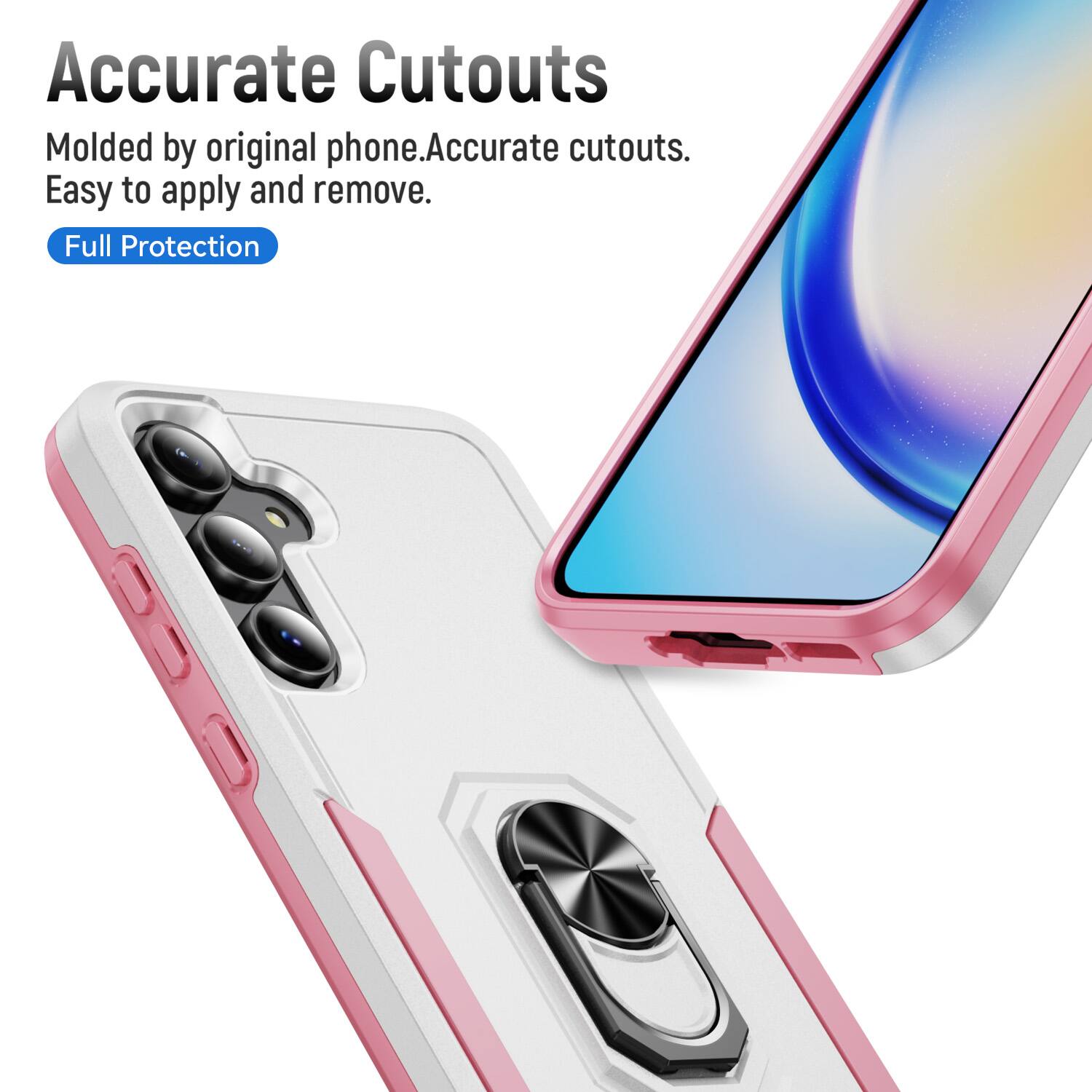 Accurate Cutouts  
Molded by original phone. Accurate cutouts. Easy to apply and remove.  
Full Protection