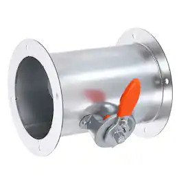 Unique Bargains - 7 Inch Duct Backdraft Damper, Manual Adjustment Airflow Volume Damper with Both End Flange for HVAC Ventilation Systems - Silver