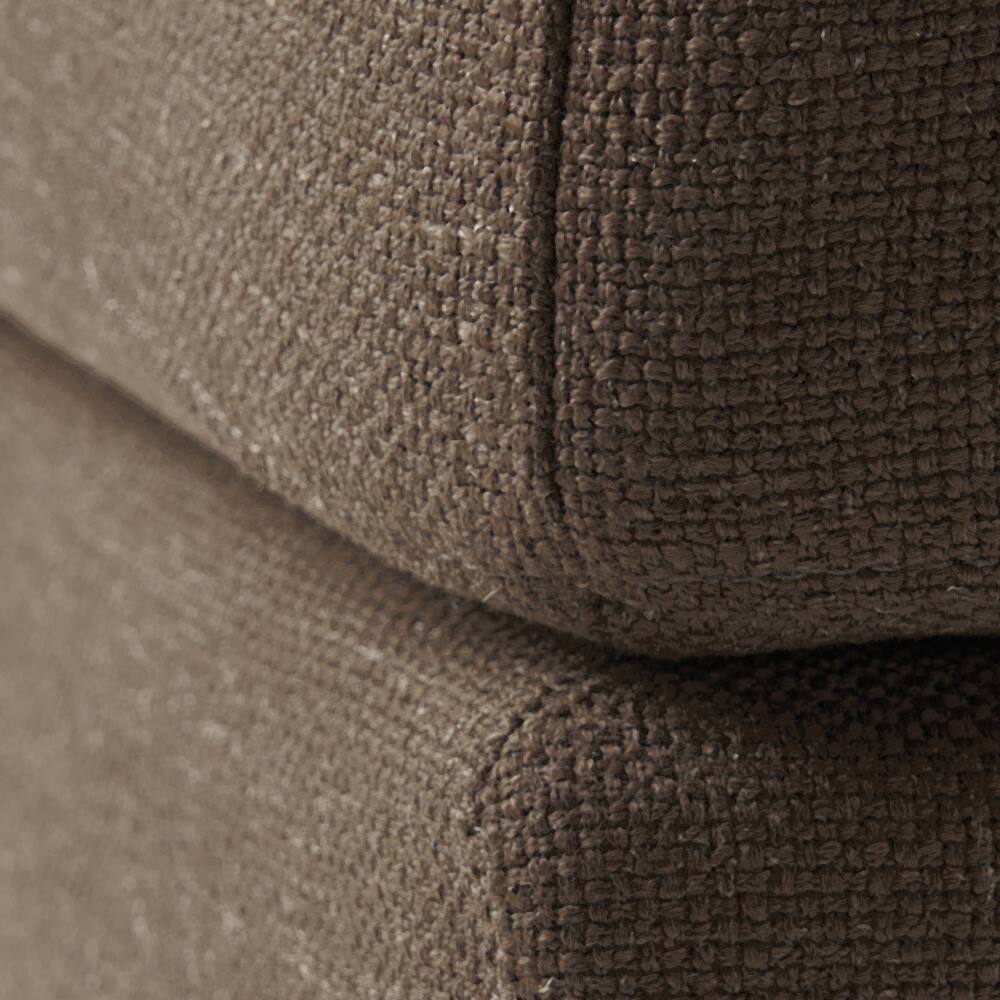 Alt View 1. PDTEND - Contemporary Chocolate Upholstered Ottoman for Bedroom - Chocolate.