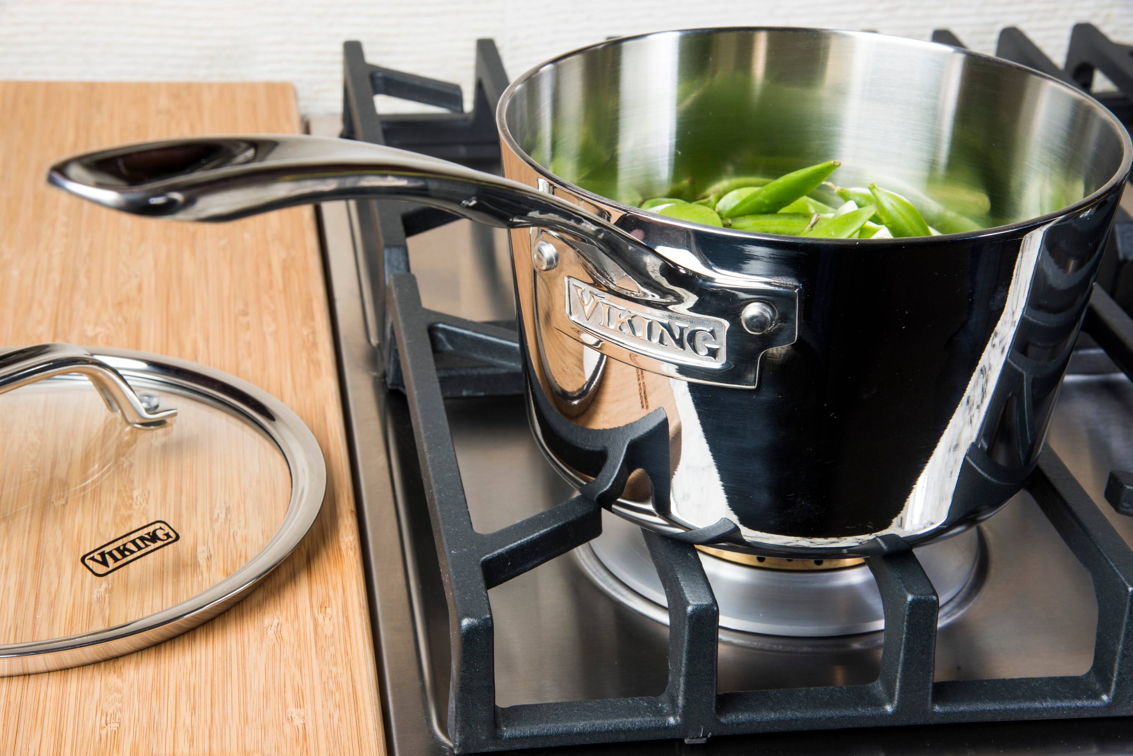 Alt View 30. Viking - Contemporary 3 Ply 10 Piece Cookware Set- Mirror - Stainless Steel.