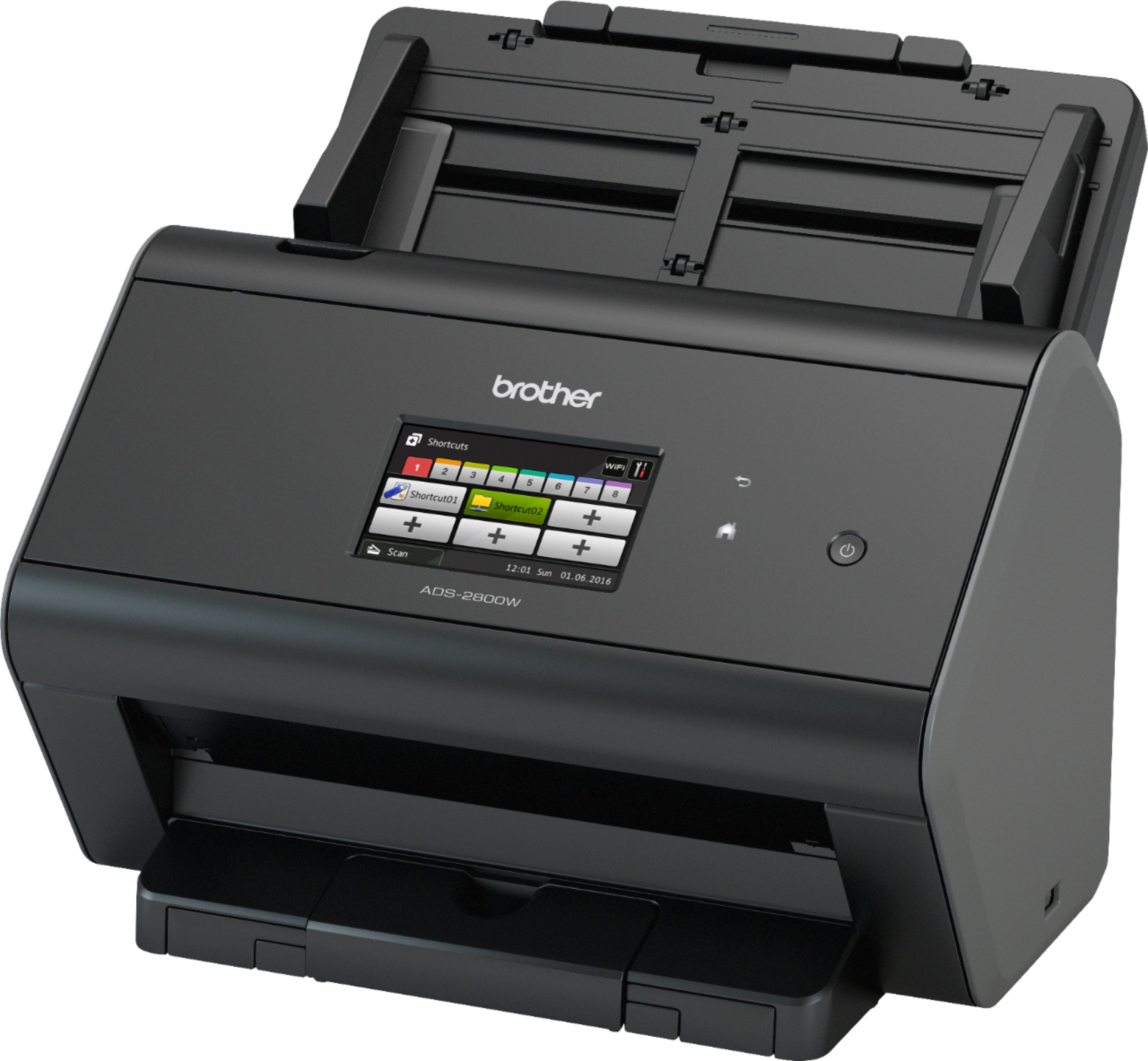 Front. Brother - ImageCenter ADS-2800W Wireless Document Scanner.