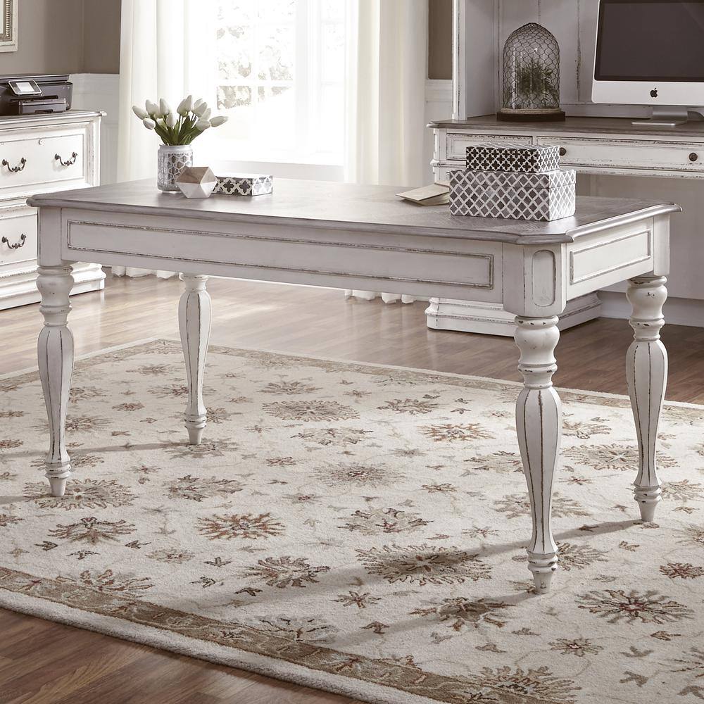 Alt View 5. Liberty Furniture Industries - Magnolia Manor Writing Desk in Antique White - White.