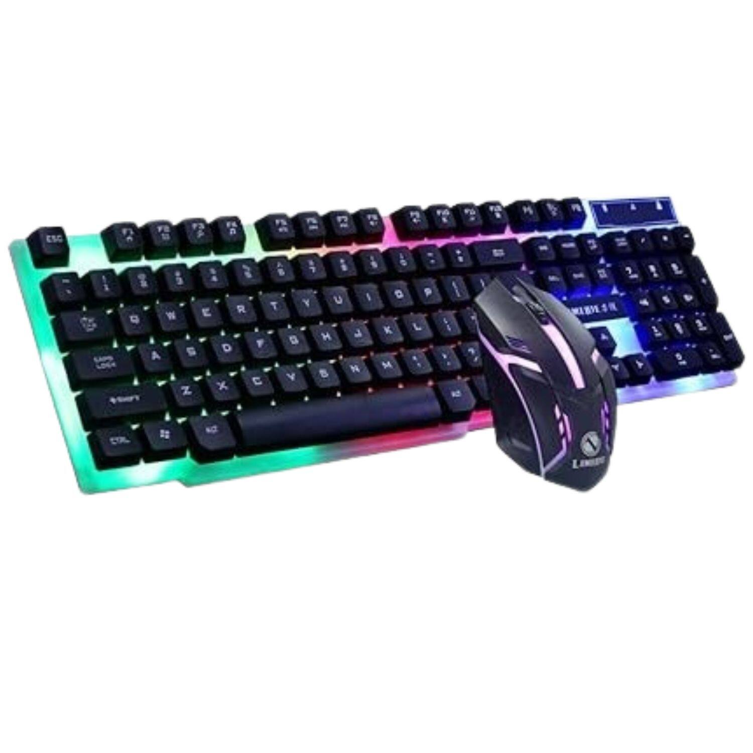 Stock Preferred - Gaming Keyboard and Mouse Combo with LED Backlit/ - Black