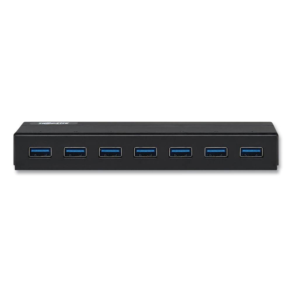 Back. Tripp Lite - Eaton Tripp Lite Series 7-Port USB 3.x (5Gbps) Hub with 1.5A Charging - USB - External - 8 USB Port(s) - 7 USB 3.0 - Black.