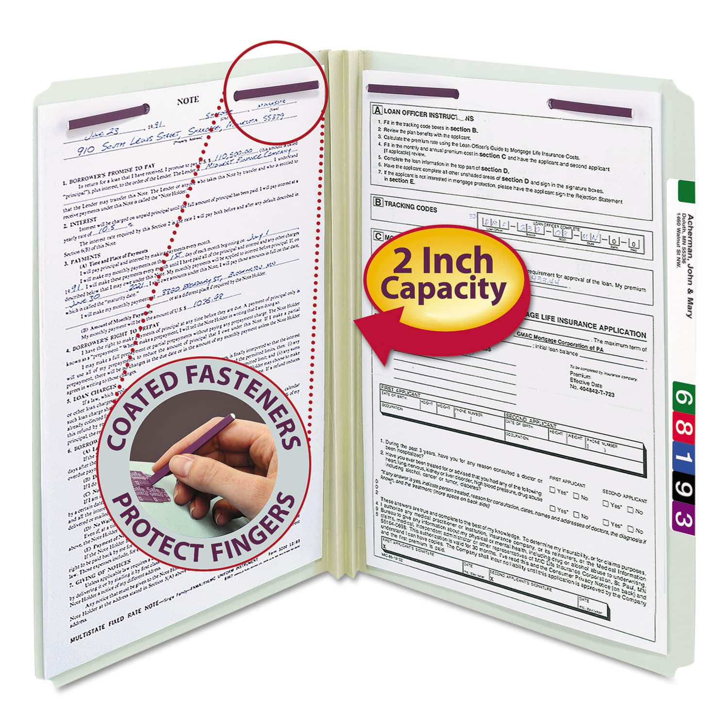 "Smead Manufacturing - Recycled Pressboard Fastener Folders, Straight Tabs,  Fasteners, 2"" Expansion, Legal Size, Gray-Green, 25/Box" price history on PriceWatchPro