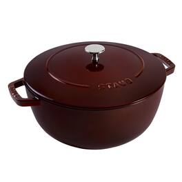 Staub - Cast Iron Essential French Oven, Dutch Oven, 5-quart, serves 5-6, Made in France - Grenadine