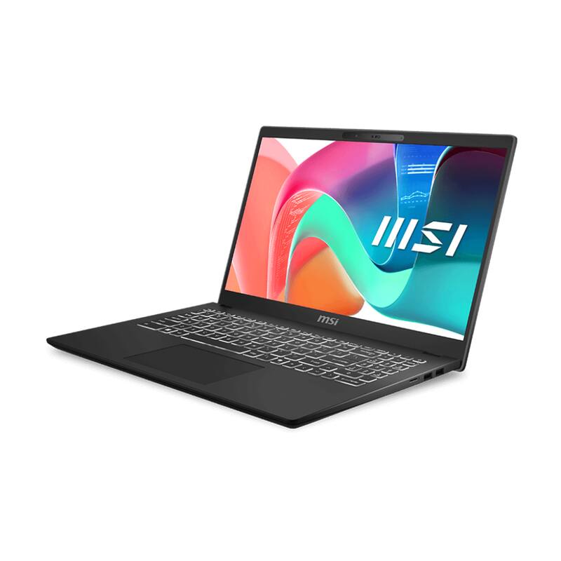 Alt View 1. MSI - MSI Modern 15 15.6" FHD Touchscreen Laptop,Intel Core 9 270H,64GB RAM,2TB SSD,Backlit Keyboard,Win 11,Black - Black.