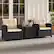 Alt View 5. Costway - 3 PCS Patio Furniture Set with Tempered Glass Coffee Table Washable Cushions - Beige,Black.