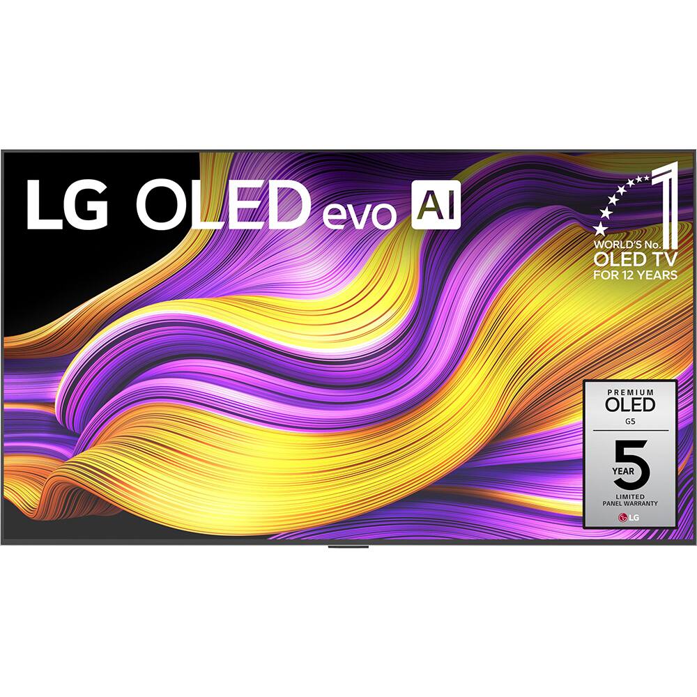 LG OLED evo AI  
WORLD'S No. 1 OLED TV FOR 12 YEARS  
PREMIUM OLED G5  
5 YEAR LIMITED PANEL WARRANTY