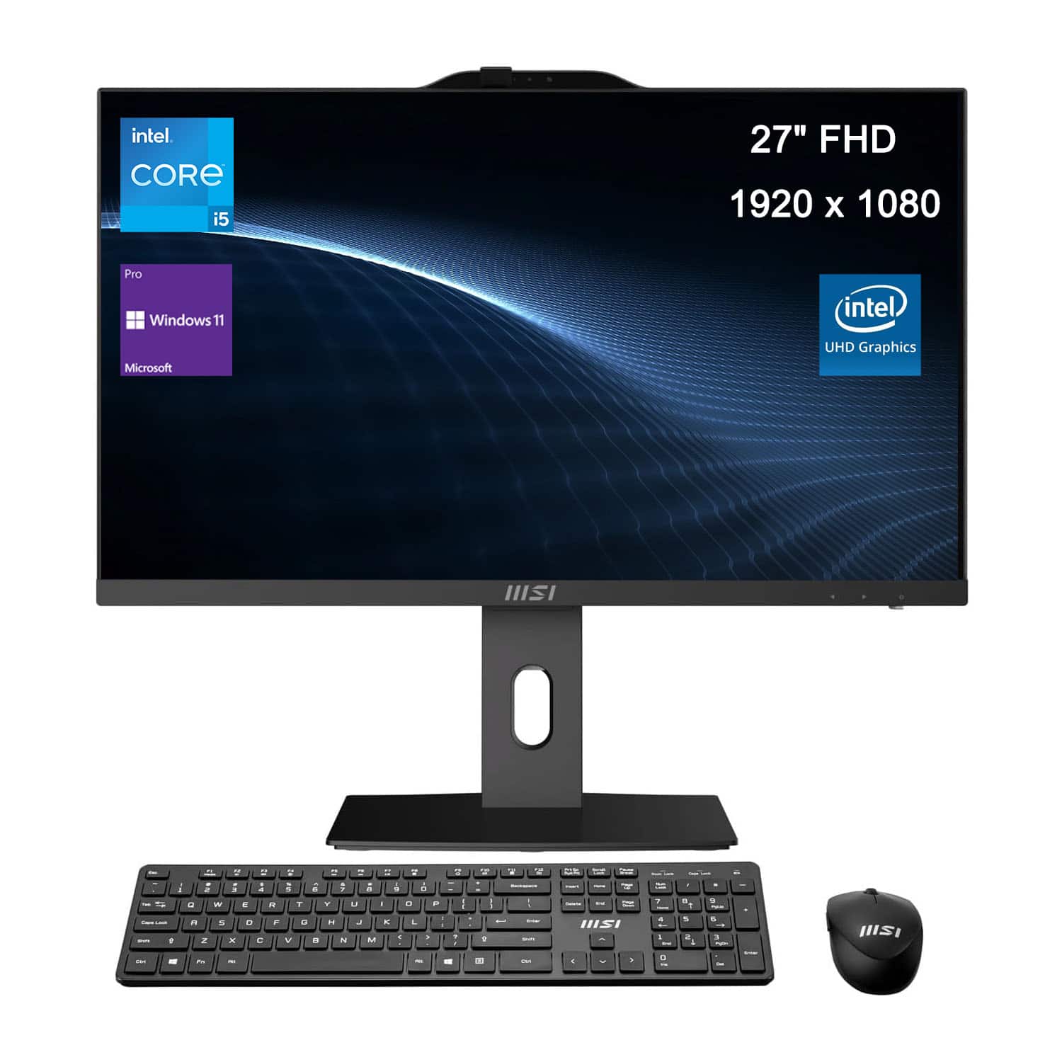MSI - PRO AP272P 27" FHD Business All-in-One - 64GB RAM, 2TB SSD - Intel Core i5-14400 - Wireless Keyboard & Mouse - Black