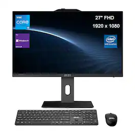 MSI - PRO AP272P 27" FHD Business All-in-One - 64GB RAM, 2TB SSD - Intel Core i5-14400 - Wireless Keyboard & Mouse - Black