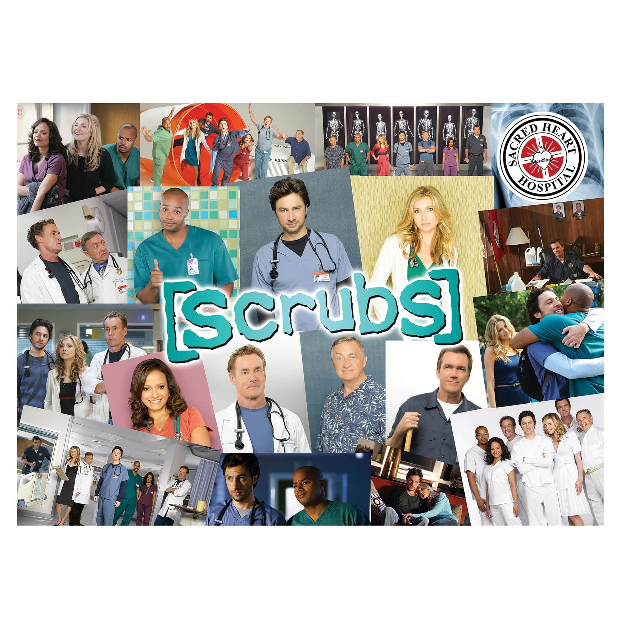 Toynk - Scrubs Cast Collage 1000 Piece Jigsaw Puzzle - Blue