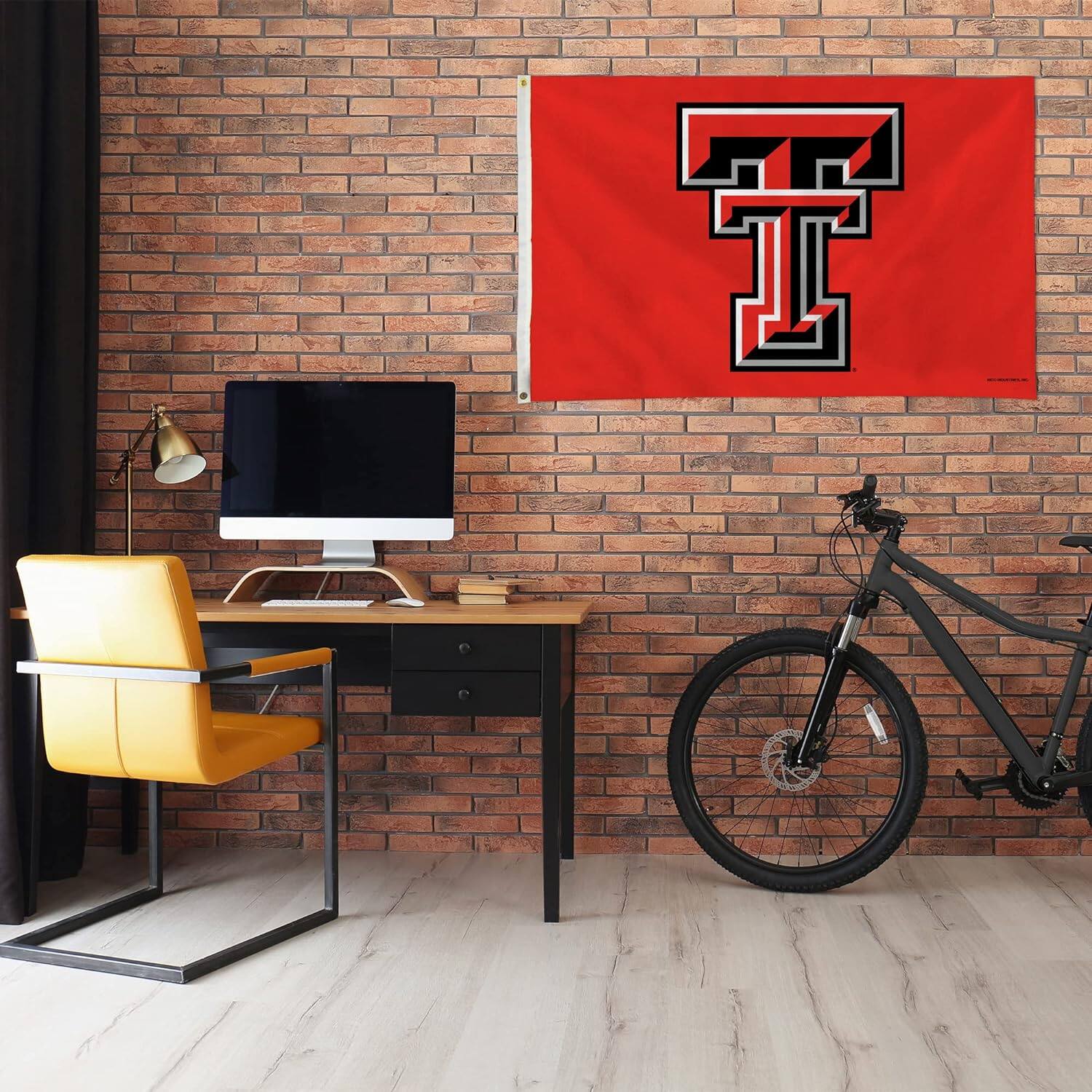 Alt View 3. Rico Industries - Texas-Tech Raider's 3X5 Indoor or Outdoor Banner Flag with grommets for hanging - Multi.