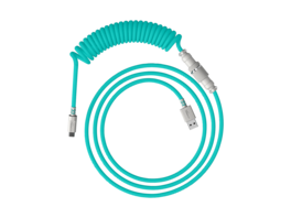 HyperX - USB-C Coiled Cable -White - Light Green
