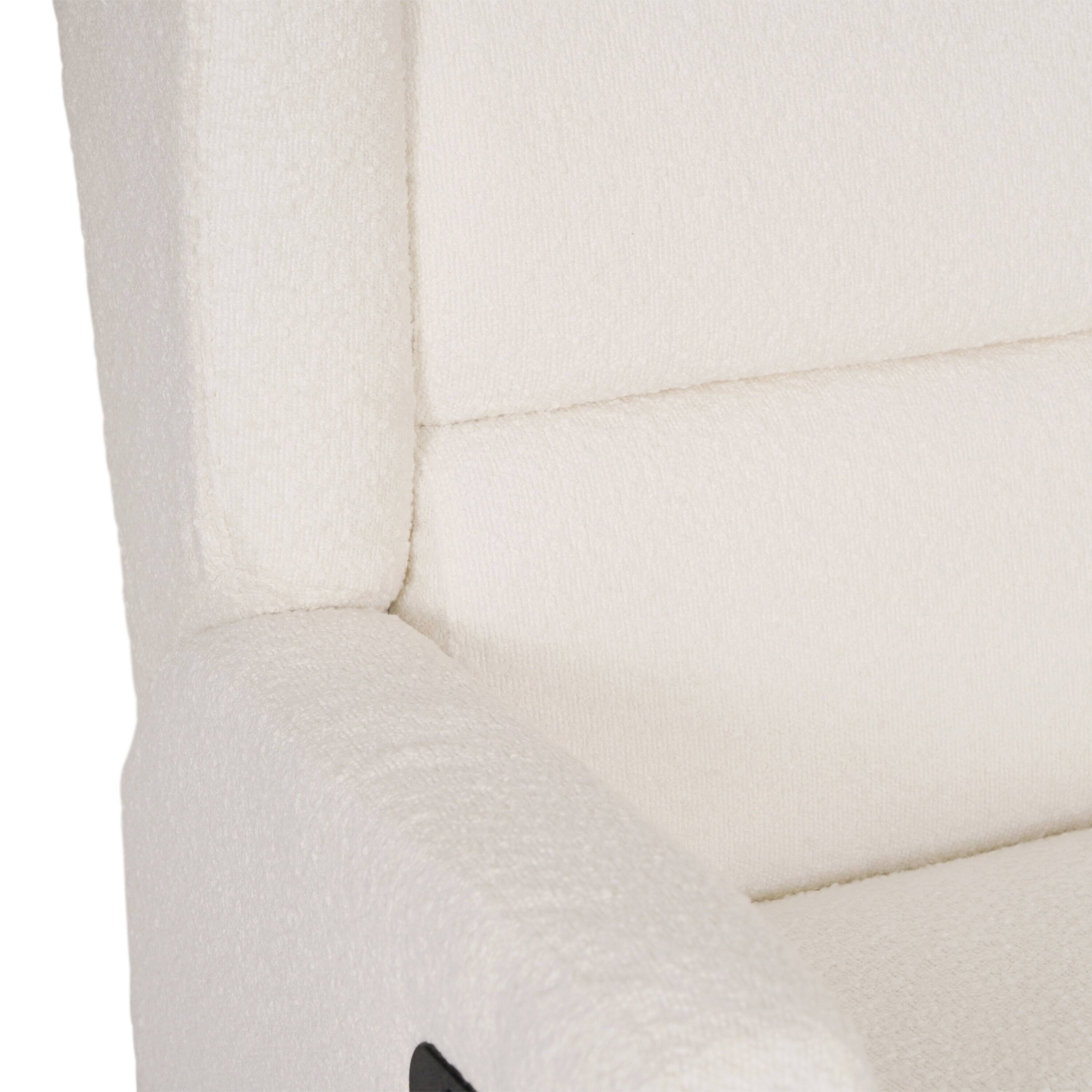 Alt View 9. Emma + Oliver - Wingback Manual Rocking Glider Recliner Chair with 360° Swivel - Off-White Boucle.