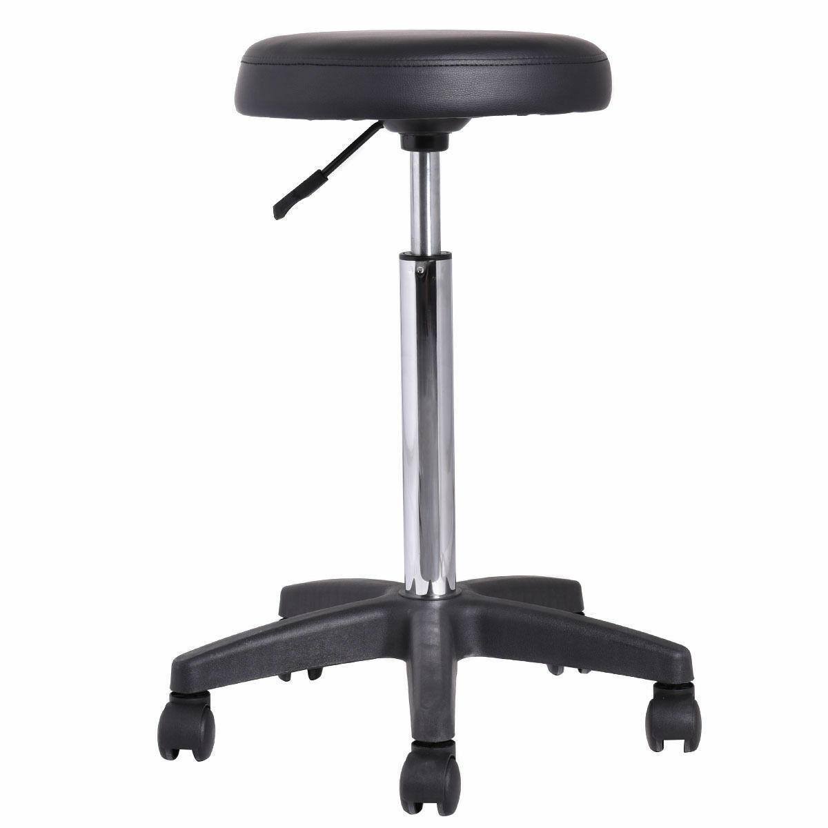 Alt View 4. Winado - Round Rolling Stool Chair Height Adjustable Swivel Work SPA Medical Salon Stool with PU Leather and Height Adjustable - Black.