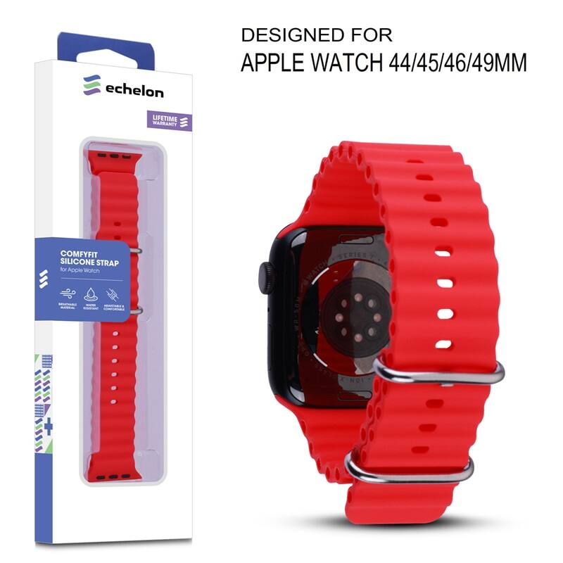 echelon DESIGNED FOR APPLE WATCH 44/45/46/49MM LIFETIME WARRANTY COMFYFIT SILICONE STRAP for Apple Watch SERIES WATCH - - - -E - CONTURIAR CLASS. NOI +