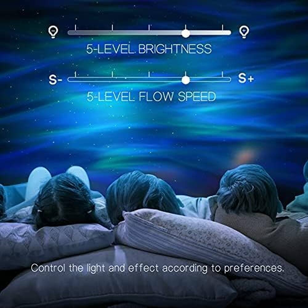 5-LEVEL BRIGHTNESS  
5-LEVEL FLOW SPEED  

Control the light and effect according to preferences.