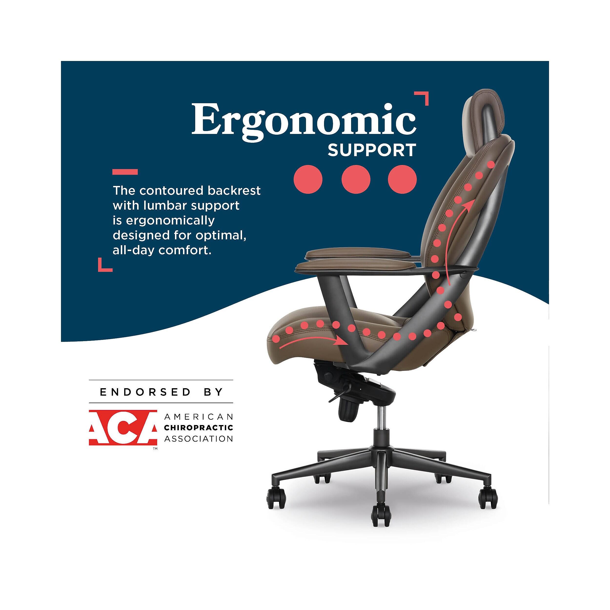 La Z Boy Vannes Ergonomic Polyurethane Swivel Executive Chair