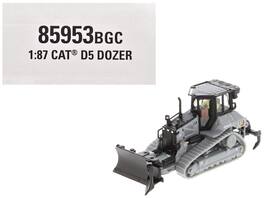 CAT D5 Track-Type Dozer Centennial with Operator High Line Series 1/87 HO Diecast Model by Diecast Masters - Gray