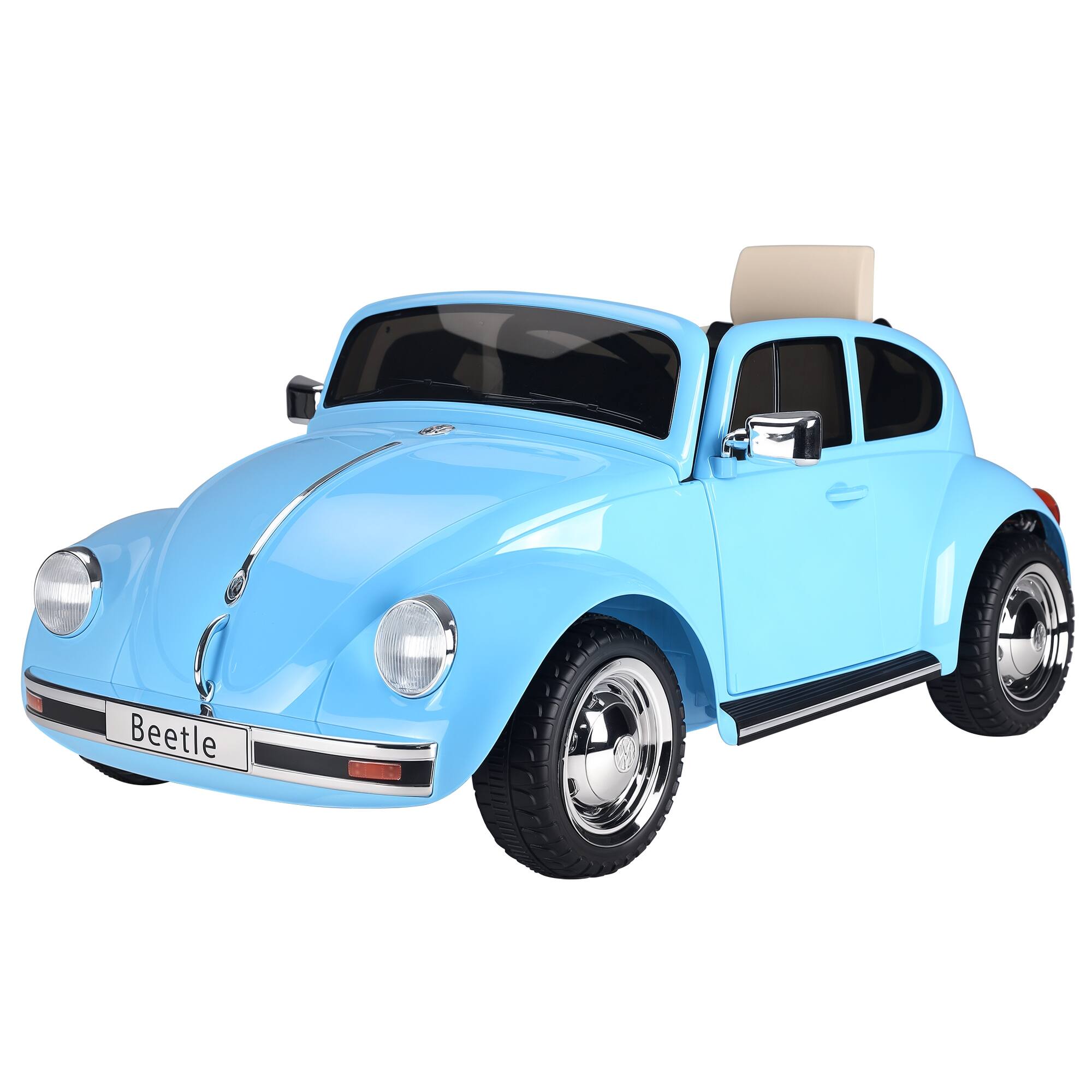 Aosom - Licensed Volkswagen Beetle Electric Kids Ride-On Car 6V Battery Powered Toy with Remote, Music, Horn, MP3 for 3-6