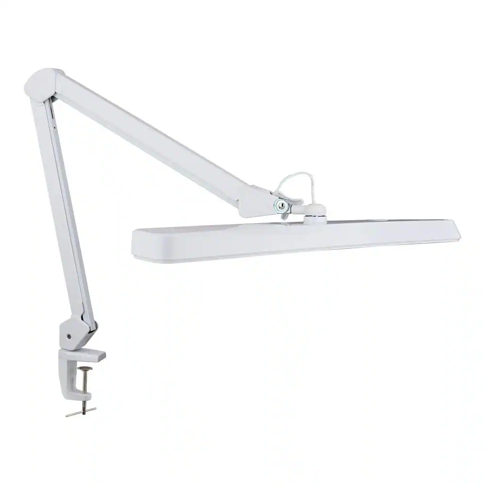 Front. Comfort Essence - Xl 2 500 Lumens Led Task Lamp 22 Inches Wide 30w 162 Smd Eye-caring Desk Light With Clamp For Home Office And - Non-CCT, White.